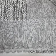 Кружево Solstiss с люрексом (н) черное - итальянские ткани Тессутидея арт. 03-2327