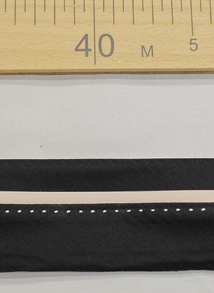 Корсажная лента черная со светло-розовым кантом - в интернет-магазине тканей Тессутидея арт. F-6226