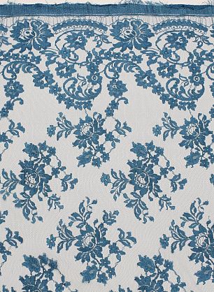 Кружево (о) темно-бирюзовое ш-155см - в интернет-магазине тканей Тессутидея арт. 03-7184