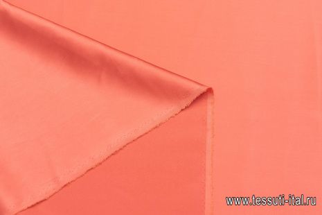 Шелк атлас стрейч (о) лососевый - итальянские ткани Тессутидея арт. 10-2735
