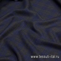Костюмная (н) темно-серо-синяя клетка - итальянские ткани Тессутидея арт. 05-3834