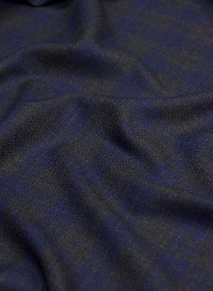 Костюмная (н) темно-серо-синяя клетка - в интернет-магазине тканей Тессутидея арт. 05-3834