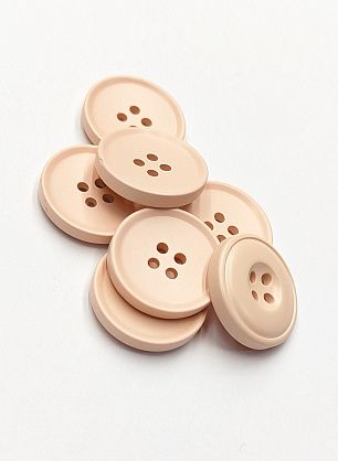 Пуговица пластик 4 прокола d-23мм светло-розово-бежевая - в интернет-магазине тканей Тессутидея арт. F-6131