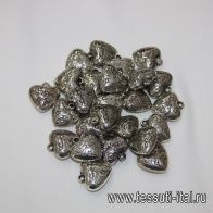 Подвеска металл серебро сердце Roberto Cavalli - итальянские ткани Тессутидея арт. F-2486