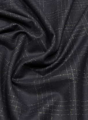 Костюмная стрейч (н) серая клетка на темно-синем - в интернет-магазине тканей Тессутидея арт. 05-4503