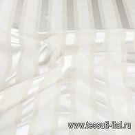 Батист (н) бело-молочные полосы - итальянские ткани Тессутидея арт. 01-6931