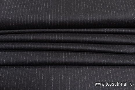 Костюмная (н) черно-белая полоска с люрексом - итальянские ткани Тессутидея арт. 05-4248