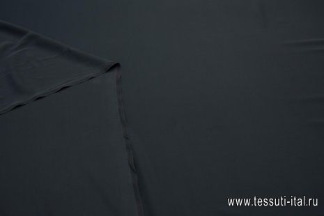 Крепдешин стрейч (о) темно-серо-зеленый - итальянские ткани Тессутидея арт. 10-1046