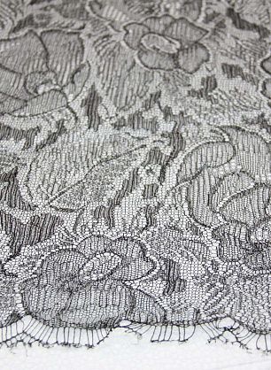 Кружево с люрексом (н) черно-коричневое ш-100см Solstiss - в интернет-магазине тканей Тессутидея арт. 03-3255