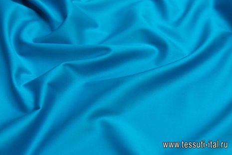 Хлопок сатин стрейч (о) ярко-голубой - итальянские ткани Тессутидея арт. 01-5780