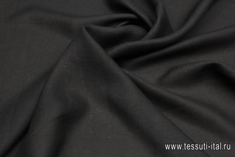 Лен (о) черный - итальянские ткани Тессутидея арт. 16-0907