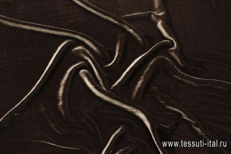 Бархат (о) темно-коричневый - итальянские ткани Тессутидея арт. 10-3528