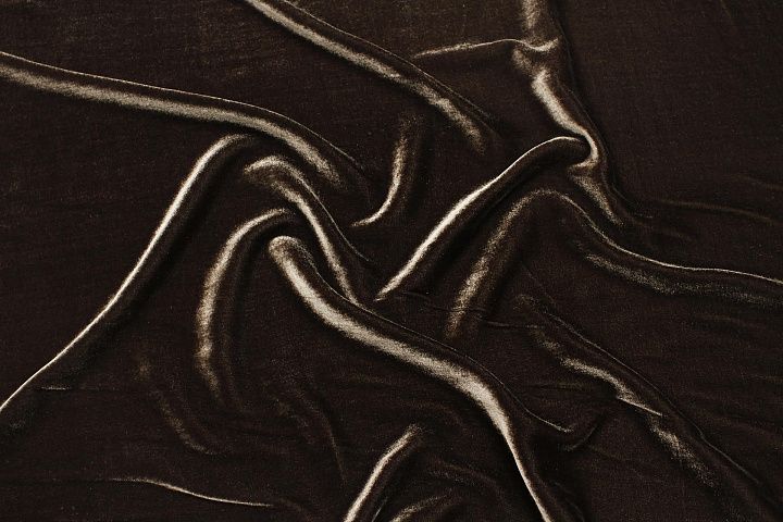Бархат (о) темно-коричневый - итальянские ткани Тессутидея арт. 10-3528