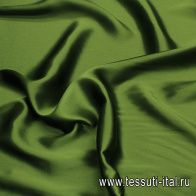 Шелк атлас 100 г/м (о) зеленый - итальянские ткани Тессутидея арт. 10-3168