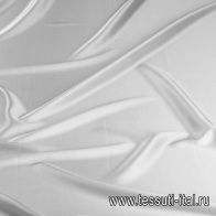 Шелк атлас стрейч (о) белый - итальянские ткани Тессутидея арт. 10-2686