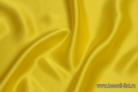 Шелк атлас (о) ярко-желтый - итальянские ткани Тессутидея арт. 10-2127