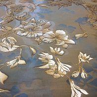 Органза эффект воды с люрексом (н) бежево-бирюзовая - итальянские ткани Тессутидея арт. 03-4805