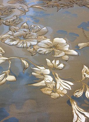 Органза эффект воды с люрексом (н) бежево-бирюзовая - в интернет-магазине тканей Тессутидея арт. 03-4805