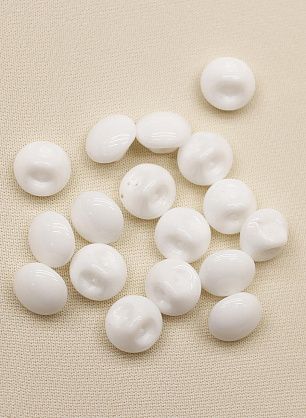 Пуговица стеклянная на ножке d-10мм белая - в интернет-магазине тканей Тессутидея арт. F-6592