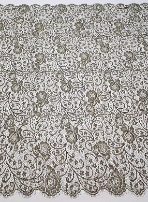 Кружевное полотно с люрексом (о) зеленое ш-90см Jean Bracq - в интернет-магазине тканей Тессутидея арт. 03-5314