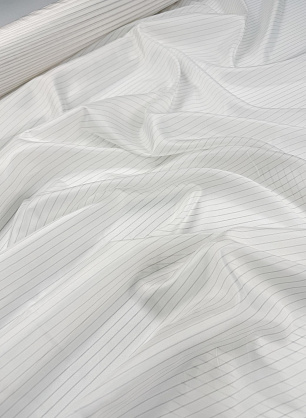 Подкладочная вискоза (н) серо-белая полоска  - в интернет-магазине тканей Тессутидея арт. 08-1699