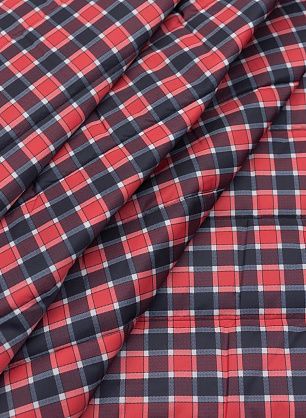 Плащевая стежка (н) красно-черная клетка - в интернет-магазине тканей Тессутидея арт. 11-0429