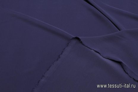 Крепдешин (о) темно-синий - итальянские ткани Тессутидея арт. 10-3376