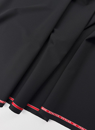 Костюмная шерсть (о) черная - в интернет-магазине тканей Тессутидея арт. 05-5352