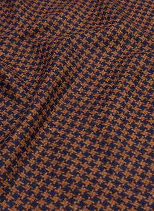 Костюмная (н) сине-коричневая гусиная лапка - в интернет-магазине тканей Тессутидея арт. 05-3855