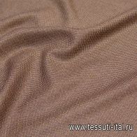 Костюмная твид (н) бежево-коричневая - итальянские ткани Тессутидея арт. 05-3857