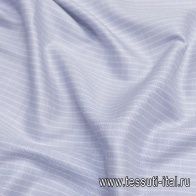 Сорочечная (н) бело-голубая меланжевая полоска  - итальянские ткани Тессутидея арт. 01-6113