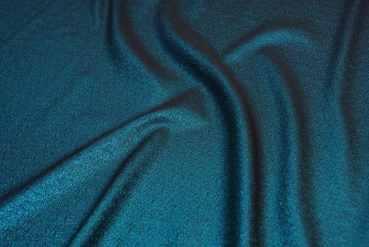 Плательная с люрексом (о) бирюзовая в стиле Hermes - итальянские ткани Тессутидея арт. 03-6449