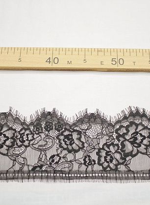 Кружево (о) черное ш-11см - в интернет-магазине тканей Тессутидея арт. F-6207