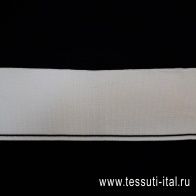 Подвяз (н) белый с черной полосой 9*38-44см  - итальянские ткани Тессутидея арт. F-4051