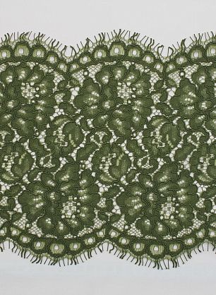 Кружево ш-28см зеленое - в интернет-магазине тканей Тессутидея арт. F-6345