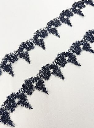 Кружево макраме ш-5,5см розовое, синее "LA PERLA"  - итальянские ткани Тессутидея 03-1491