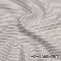 Сорочечная (н) серо-коричнево-белая полоска - итальянские ткани Тессутидея арт. 01-5963