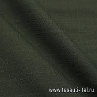 Костюмная шерсть+полиамид (о) темное хаки - итальянские ткани Тессутидея арт. 05-5034
