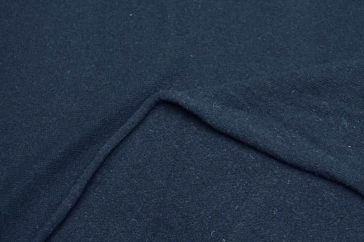 Трикотаж кашемир (о) темно-синий - итальянские ткани Тессутидея арт. 15-1123