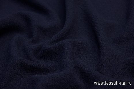 Пальтовая лоден (о) темно-синяя с люрексом - итальянские ткани Тессутидея арт. 09-1788