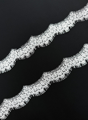 Кружево (о) молочное ш-4см - итальянские ткани Тессутидея.