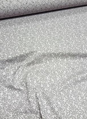 Плательная стрейч (н) серо-сиреневый орнамент - в интернет-магазине тканей Тессутидея арт. 17-0777