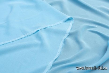 Шифон (о) голубой - итальянские ткани Тессутидея арт. 10-1283