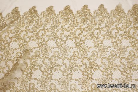 Кружевное полотно (о) золотое - итальянские ткани Тессутидея арт. 03-6992