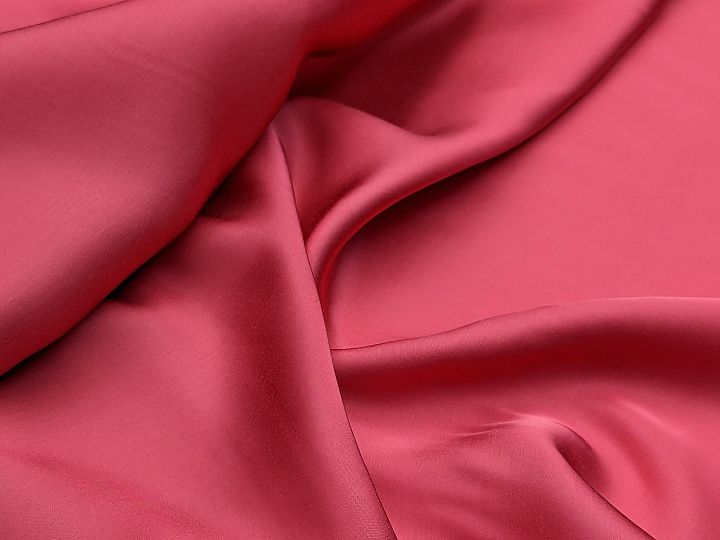 Плательная вискоза (о) брусничная - итальянские ткани Тессутидея арт. 04-1553