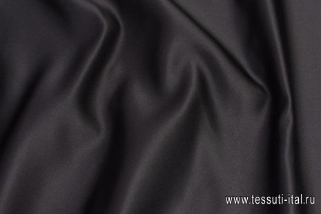 Шелк дюшес дабл (о) черный - итальянские ткани Тессутидея арт. 10-2330