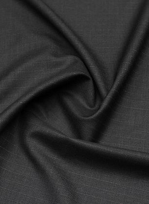 Костюмная шерсть+кашемир (н) серо-розовая полоска на темно-сером  - в интернет-магазине тканей Тессутидея арт. 05-4679