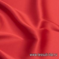Шелк атлас стрейч двусторонний (о) красный - итальянские ткани Тессутидея арт. 10-2228