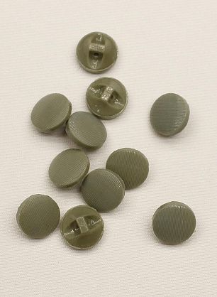 Пуговица стеклянная на ножке d-11мм оливковая - итальянские ткани Тессутидея F-6606