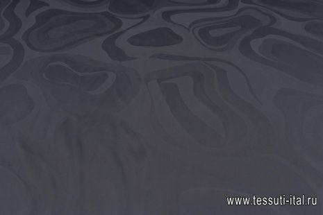 Хлопок костюмный (о) черный рисунок на черном - итальянские ткани Тессутидея арт. 01-7019